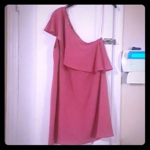 Fuschia one shoulder dress perfect for night out